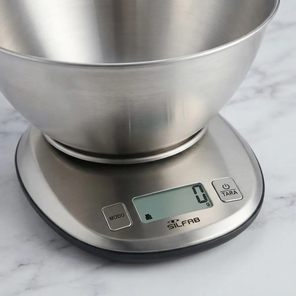 Balanza Digital De Cocina Steel Silfab Bd-c303 Gris Hasta 5Kg