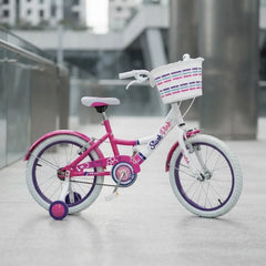 Bicicleta Playera Stark 6094 Rodado 14 Flowers Rosa/blanco