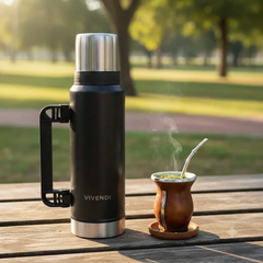 Termo Promo Matero Pico Cebador Vivendi 1.2l Acero Inox Negro