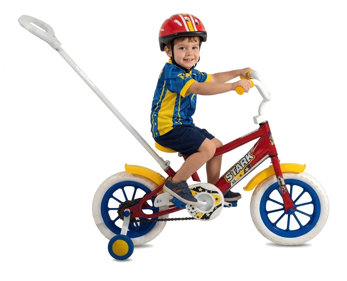Bicicleta Stark Rodado 12 6066 Con Manija Rojo