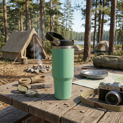 Vaso Termico Acero Inox Frio Calor Manija 900ml Tm Verde Claro Liso
