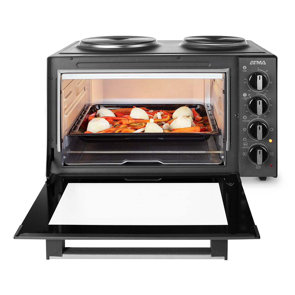 Horno Electrico Atma Hgab3024api Grill + 2 Anafes 1500w