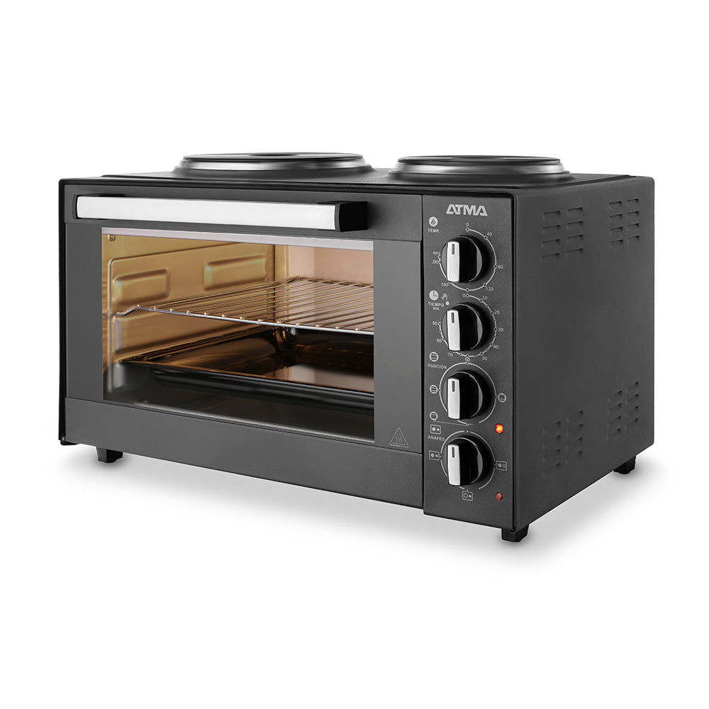 Horno Electrico Atma Hgab3024api Grill + 2 Anafes 1500w