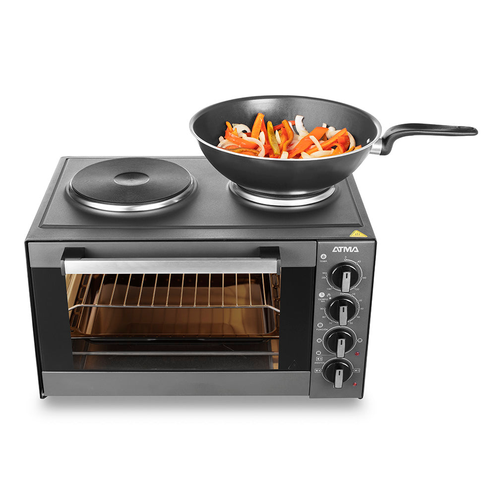 Horno Electrico Atma Hgab3024api Grill + 2 Anafes 1500w