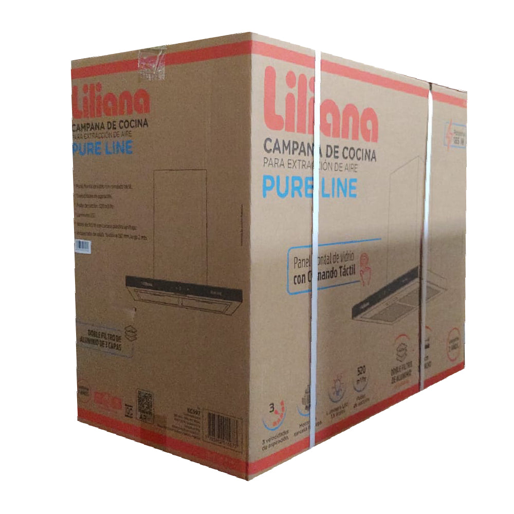 Campana Extractora De Aire Pureline Liliana Kc997 De 60 Cm Inox