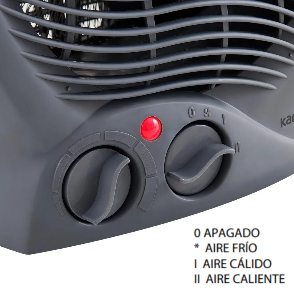 Caloventor Con Termostato Kanji Home Ch103 De 2000w Color Gris Oscuro