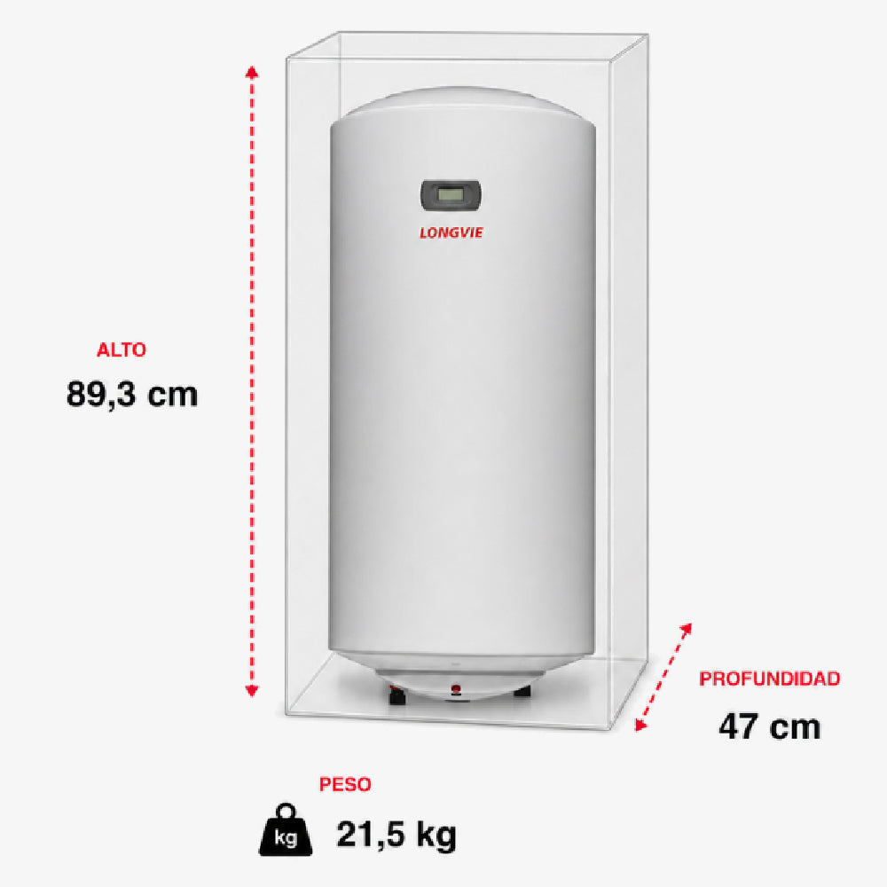 Termotanque Electrico Carga Inferior Longvie Te80d 80l 2000w