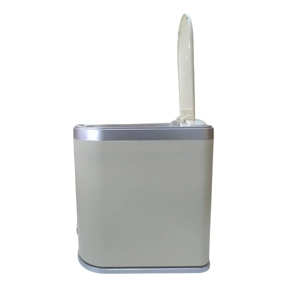 Cesto Basura Rectangular Inteligente Con Sensor Vivendi 12l Beige