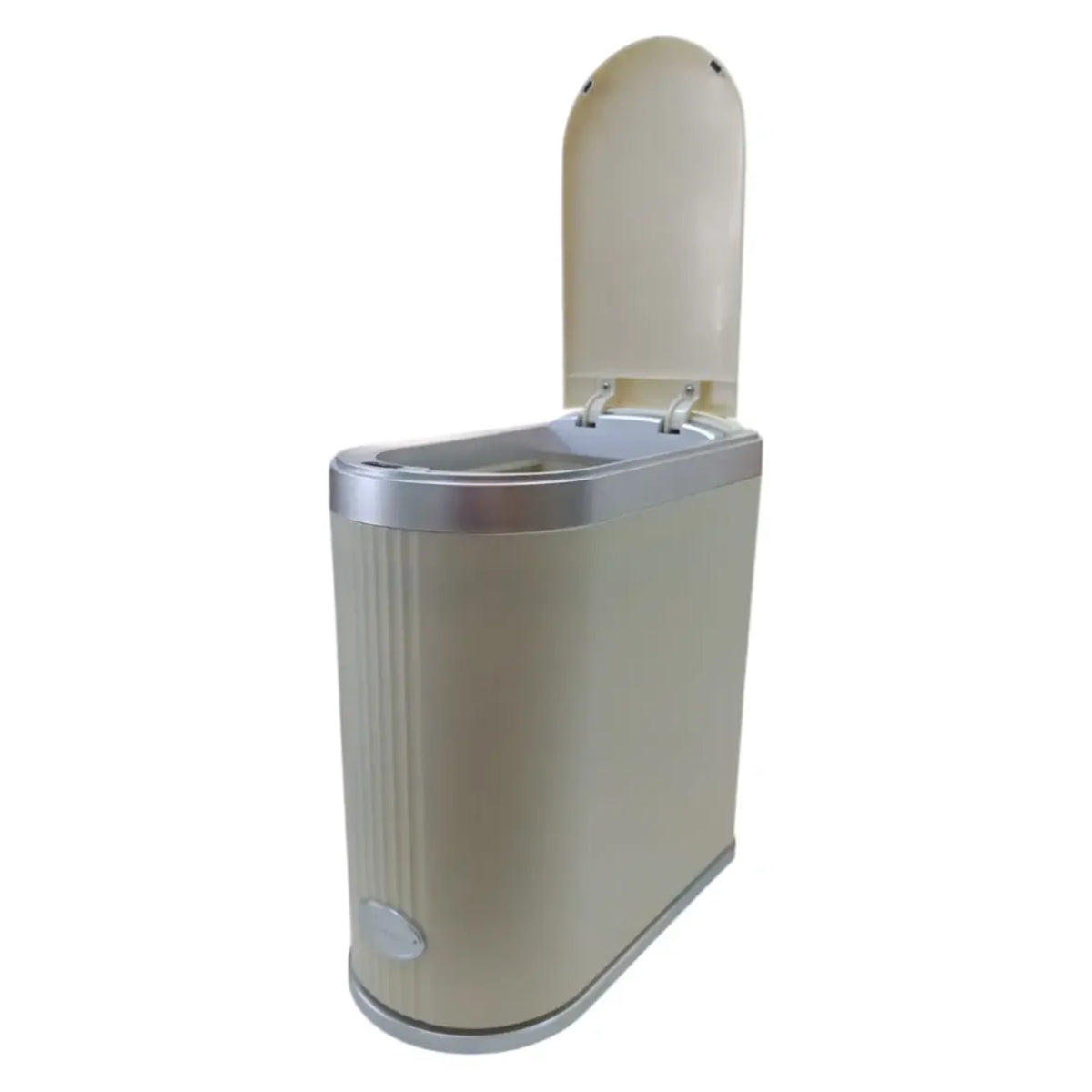 Cesto Basura Rectangular Inteligente Con Sensor Vivendi 12l Beige