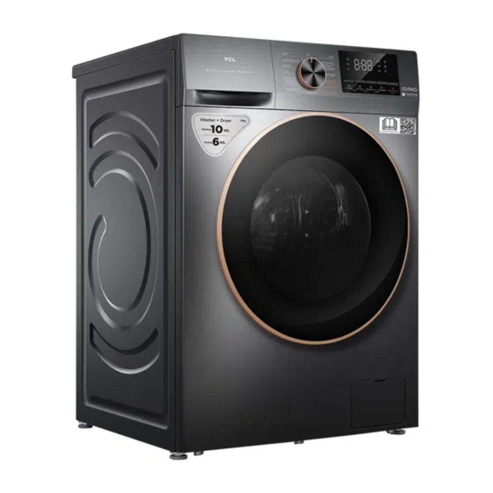 Lavasecarropas Tcl C2210wdg Inverter De 10/6 Kg Gris Oscuro