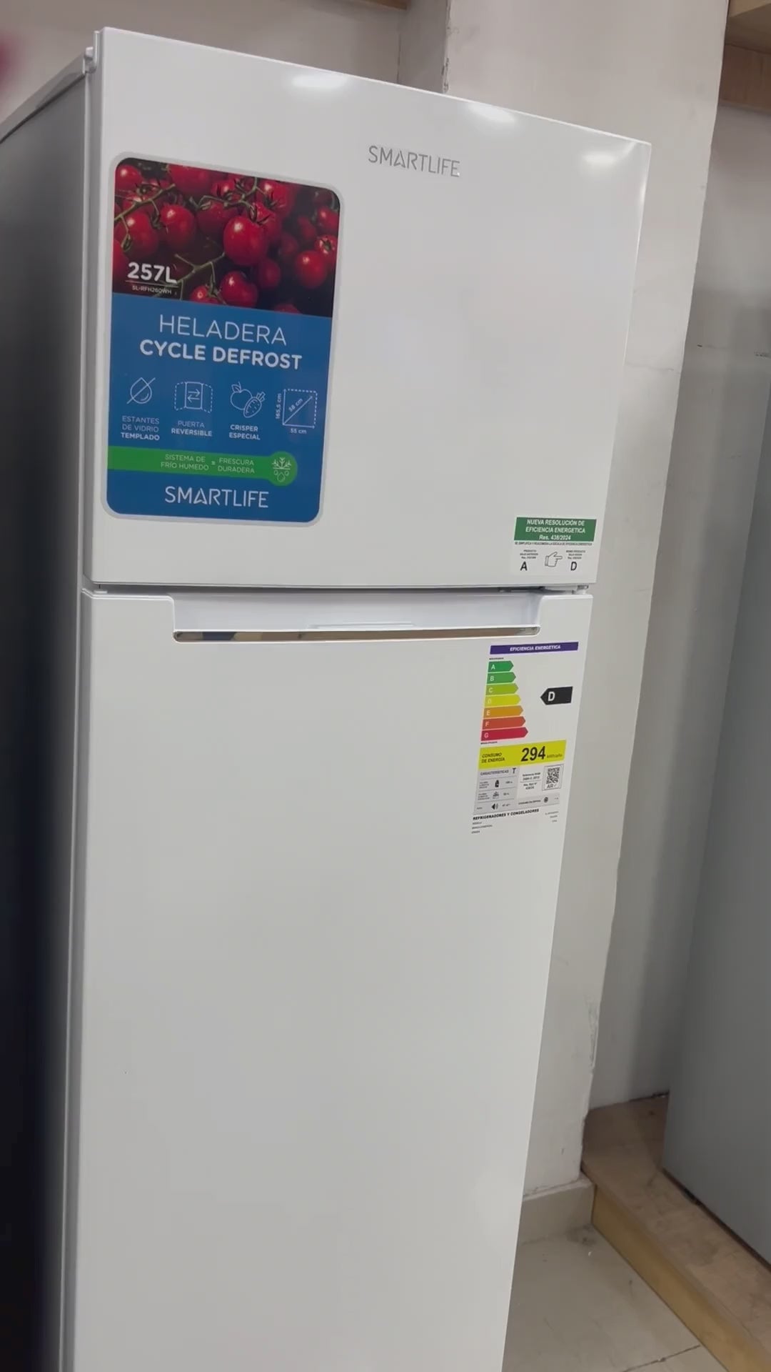 Heladera Smartlife Sl-rfh260wh Cycle Defrost 257lts Blanca