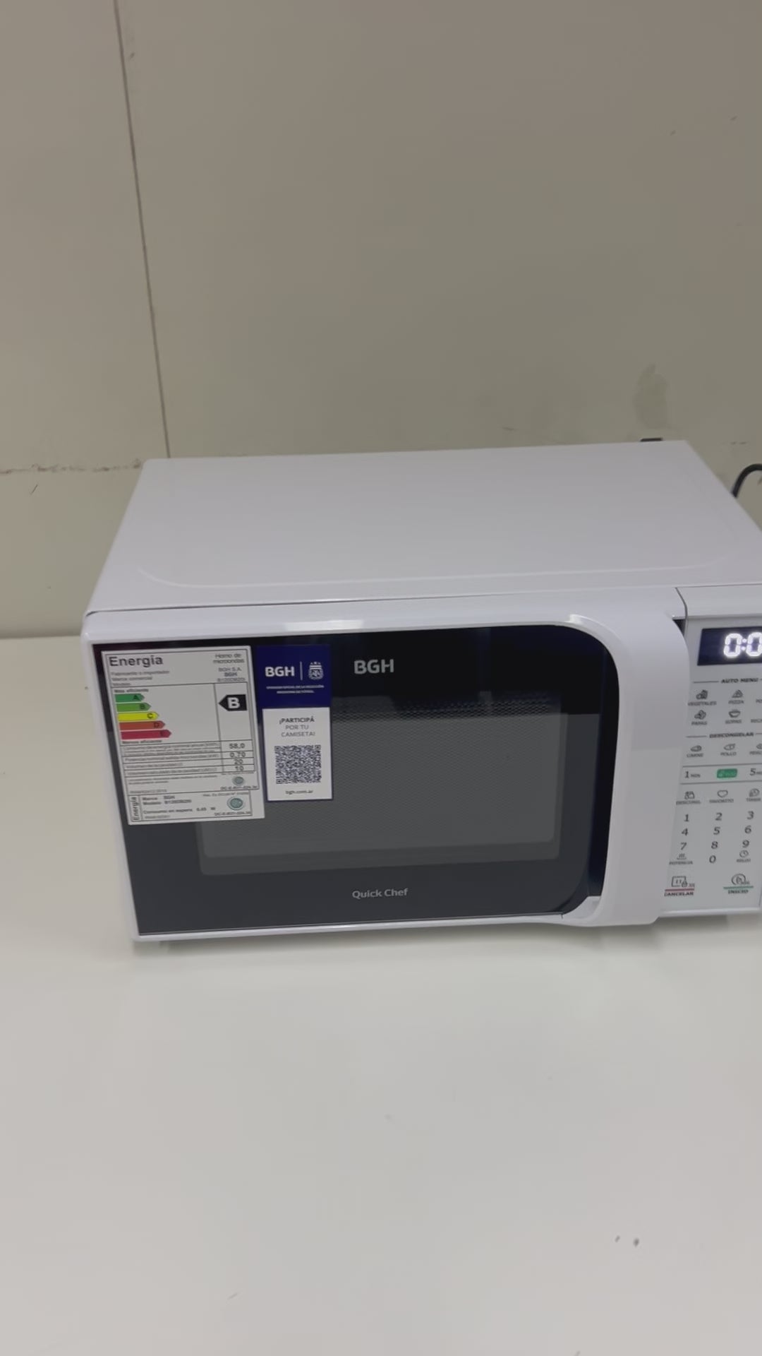 Microondas Bgh 20l Digital Eco B120db20
