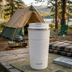 Vaso Termico Acero Inox Con Tapa Frio Calor Vivendi Blanco Lisa