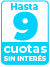 9 cuotas sin interes